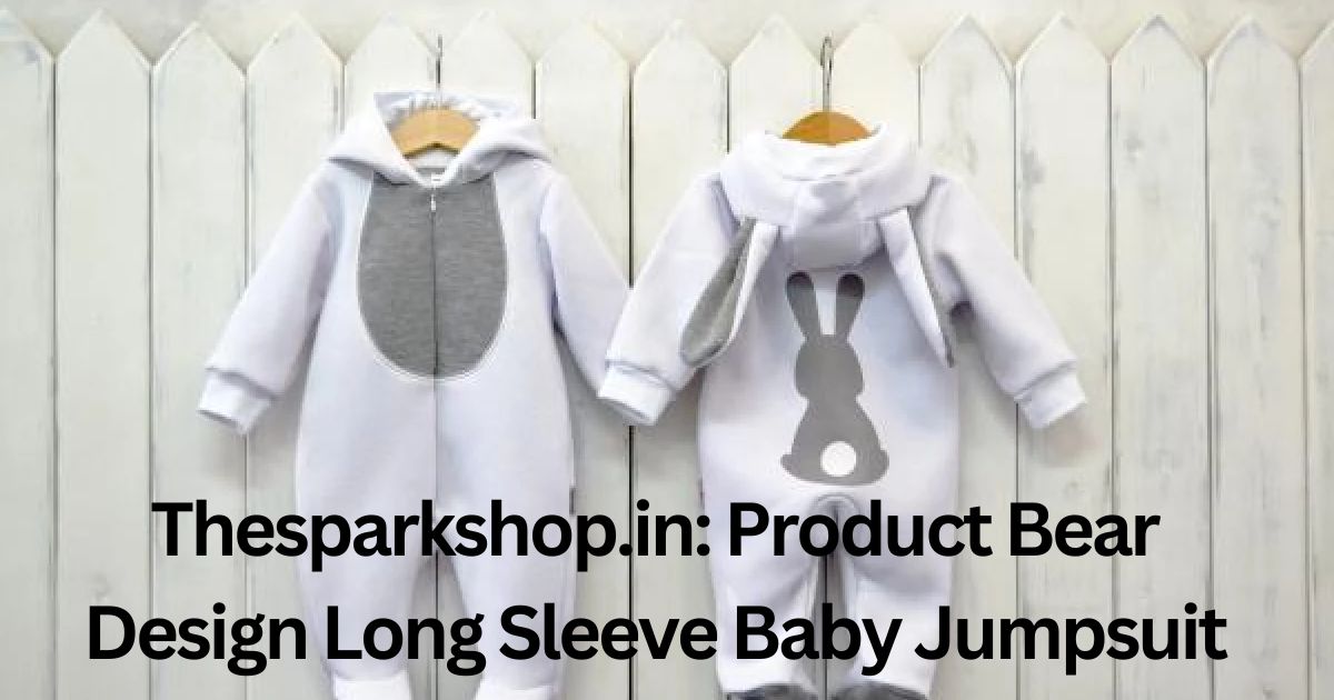 Thesparkshop.in Product Bear Design Long Sleeve Baby Jumpsuit